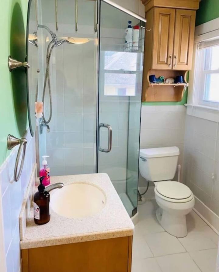 Second bathroom with walk-in shower